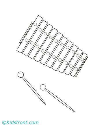 Xylophone coloring pages printable coloring pages xylophone color
