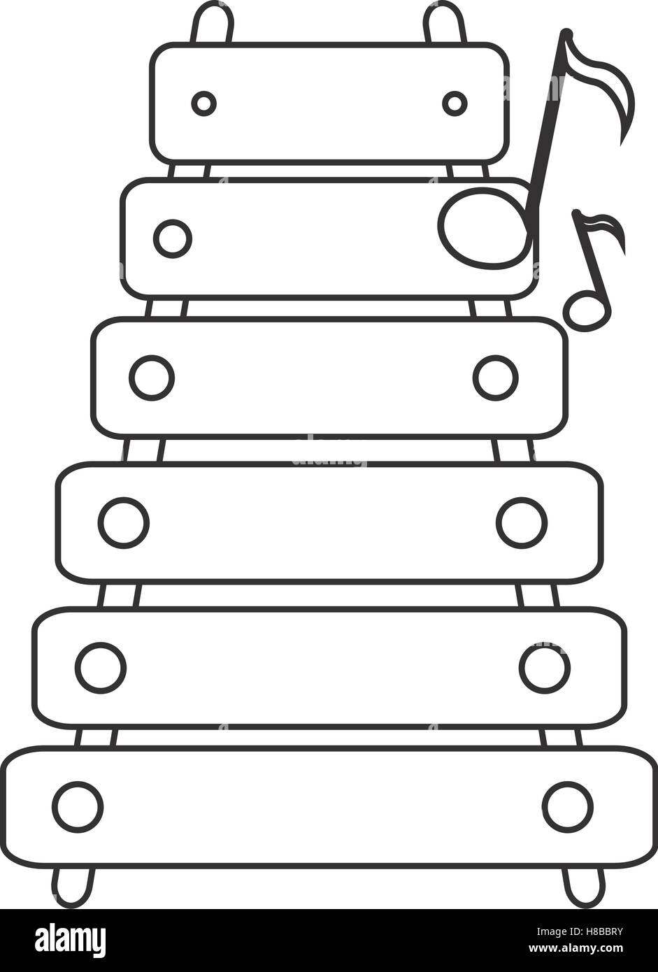 Xylophone black and white stock photos images
