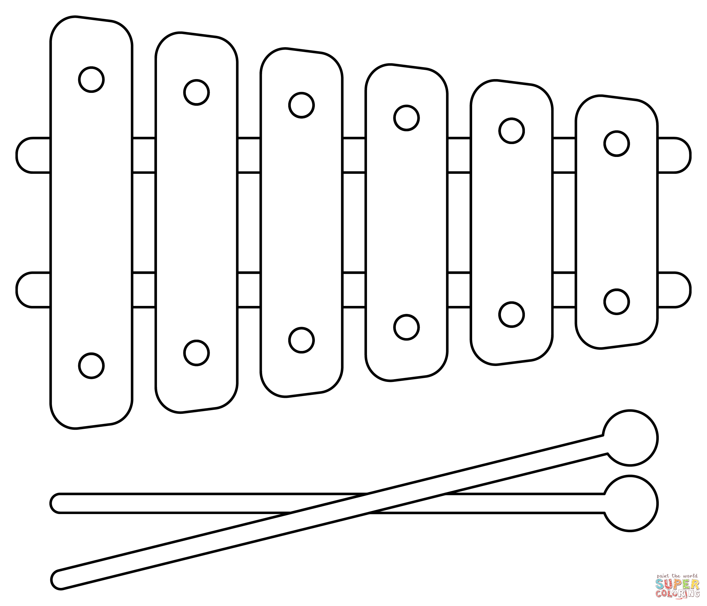 Xylophone coloring page free printable coloring pages