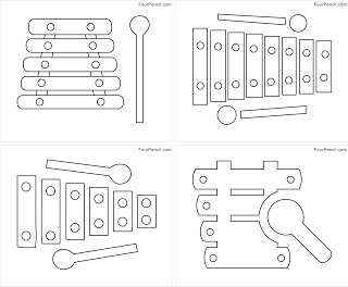 Free printable xylophone coloring pages for kids â