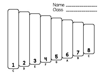 Xylophone coloring sheet by treble in music tpt