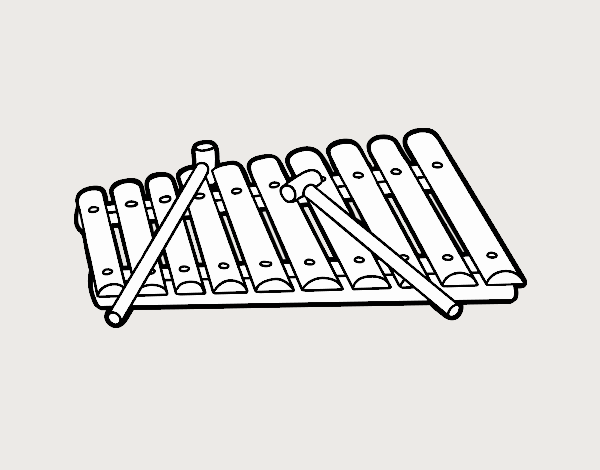 Colored page a xylophone painted by user not registered