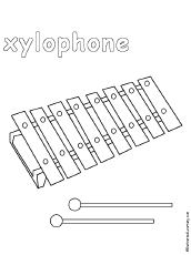 Xylophone coloring page