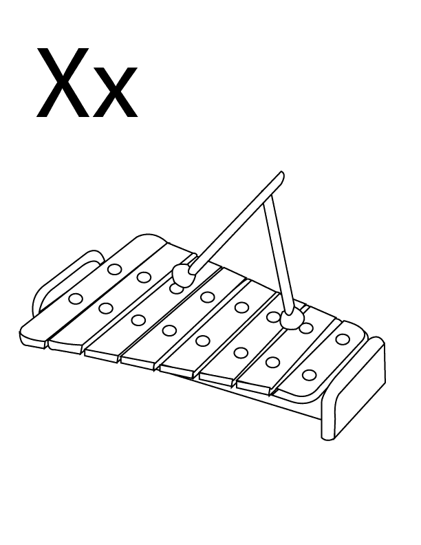 Xylophone coloring pages