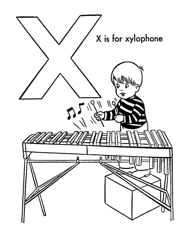 Xylophone coloring pages