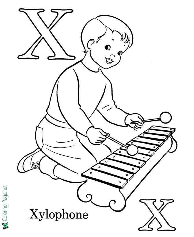 Alphabet coloring pages