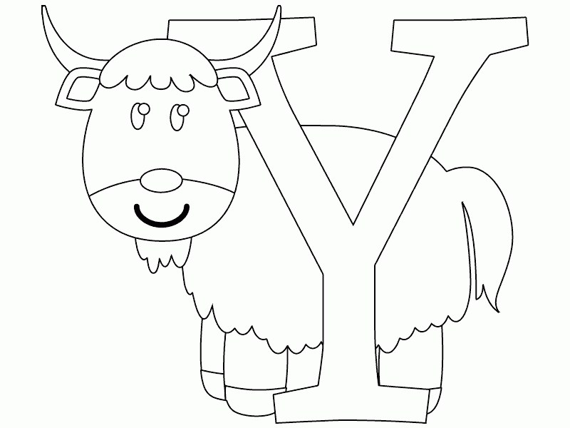 Y is for yak page