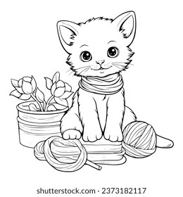 Yarn coloring page images stock photos d objects vectors