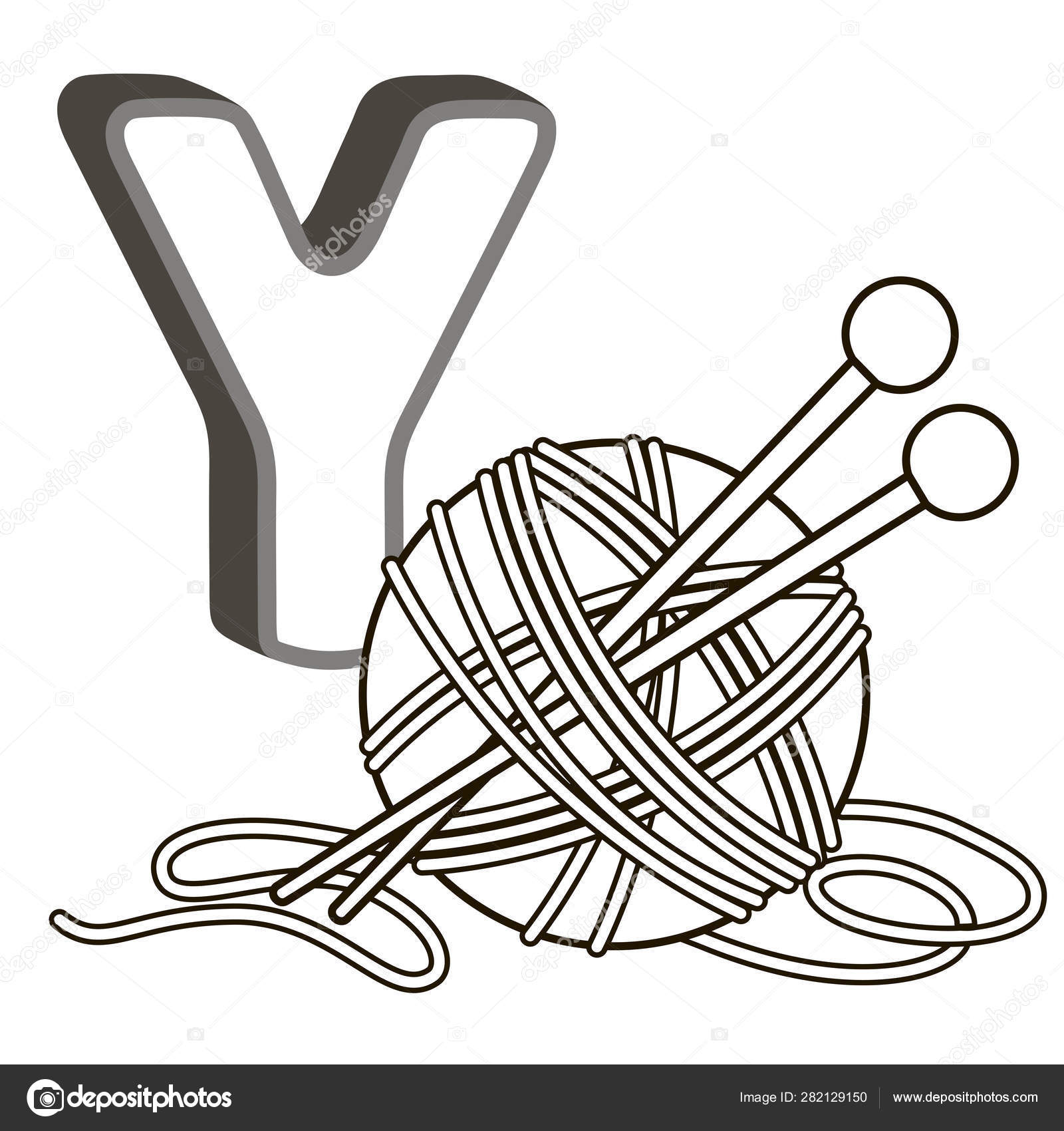 Vector coloring book alphabet capital letters english cute cartoon animals stock vector by natasha