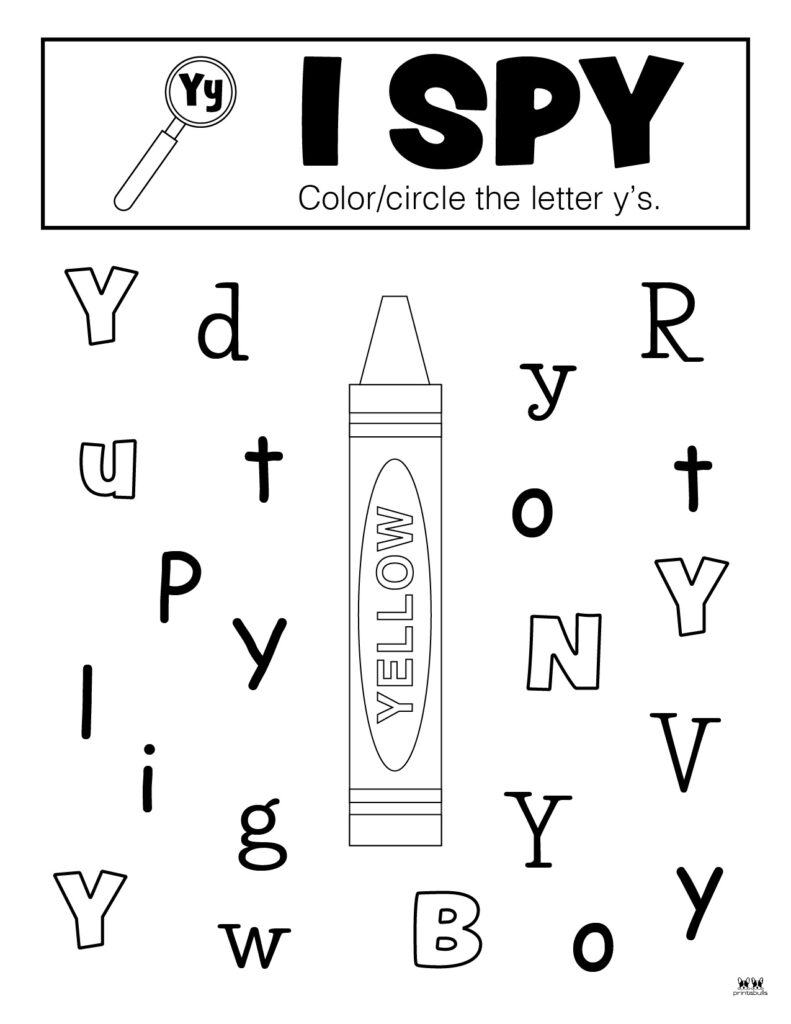 Letter y worksheets