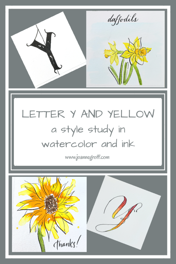 Letter y and yellow