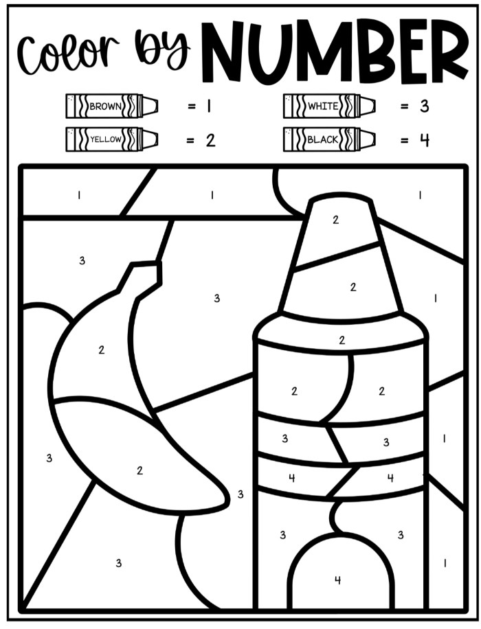 Letter y color by number coloring sheets