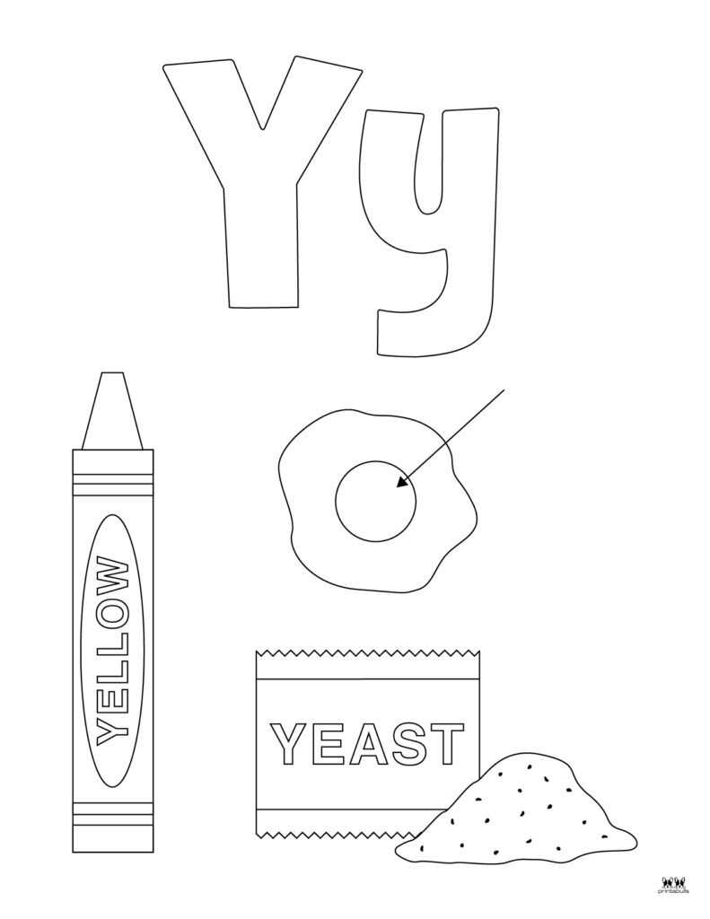 Letter y worksheets