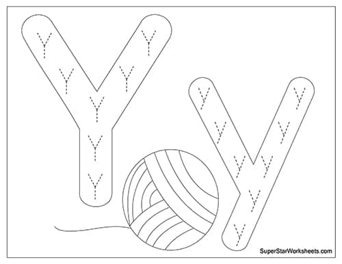 Letter y worksheets