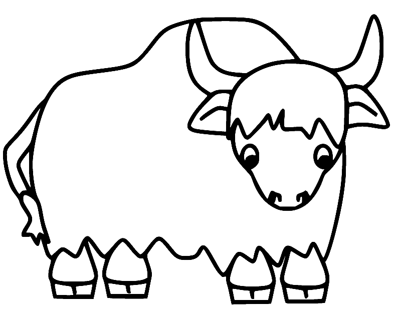 Yak coloring pages printable for free download