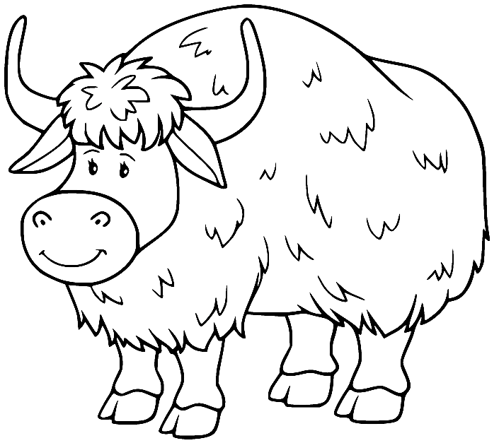Yak coloring pages printable for free download