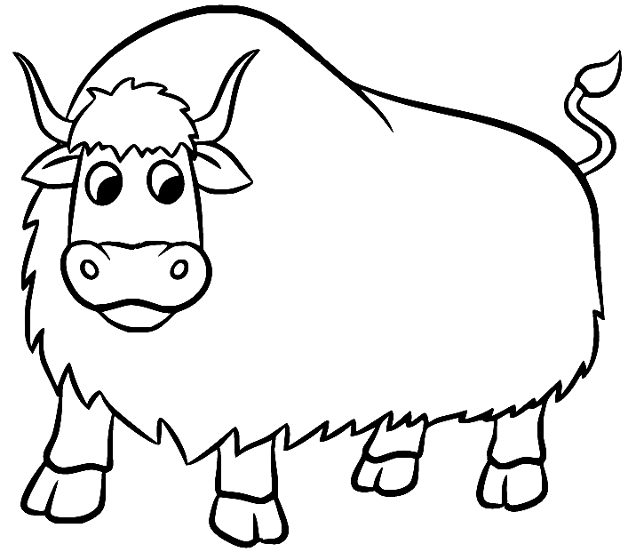 Yak coloring pages printable for free download