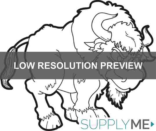 Printable cartoon yak coloring page for kids â