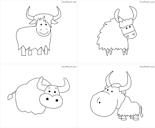 Free printable yak coloring pages for kids â