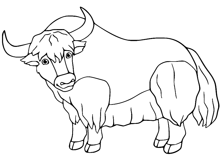 Yak coloring pages printable for free download