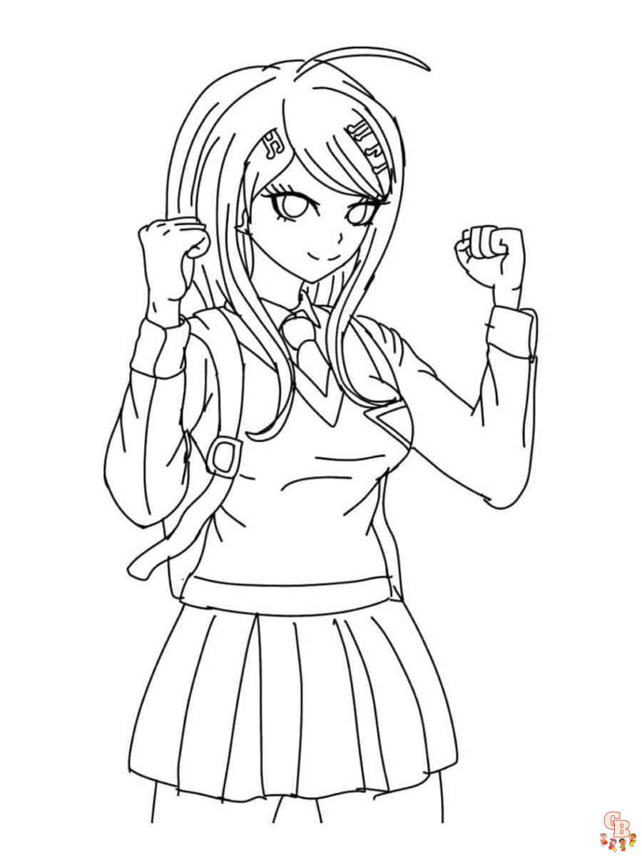 Discover the world of anime with danganronpa coloring pages