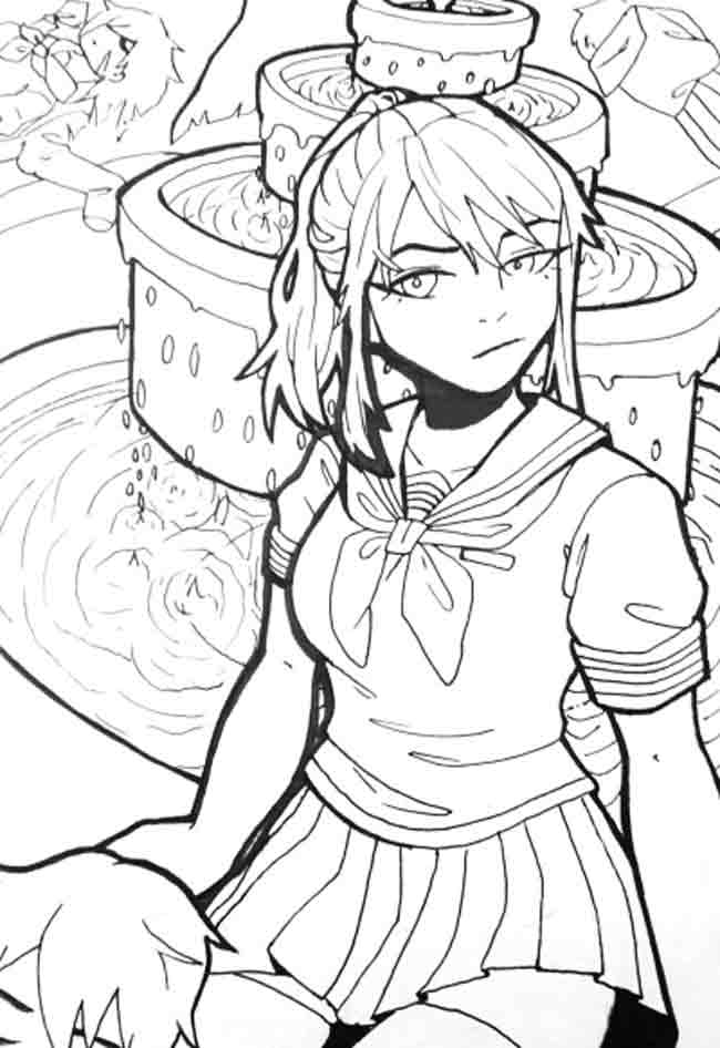 Yandere simulator coloring pages print and color free