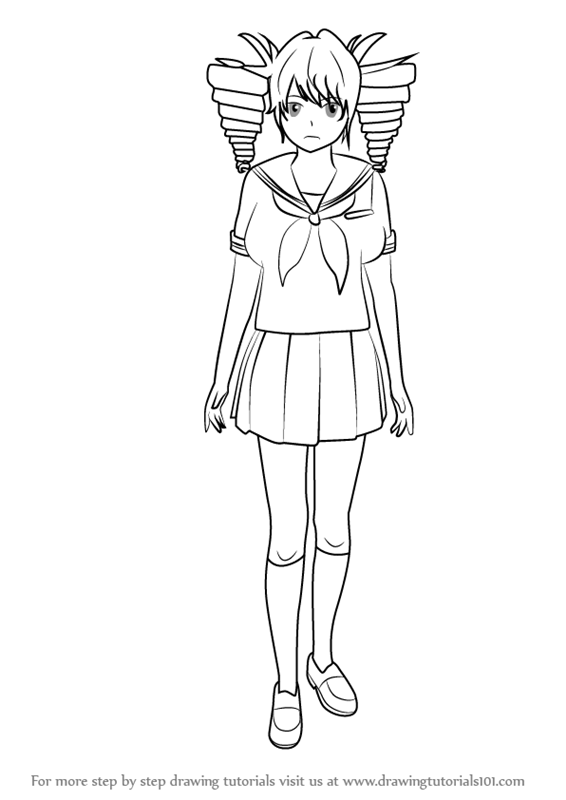 Learn how to draw kokona haruka from yandere simulator yandere simulator step by step drawing tutorials yandere simulator yandere kokona haruka