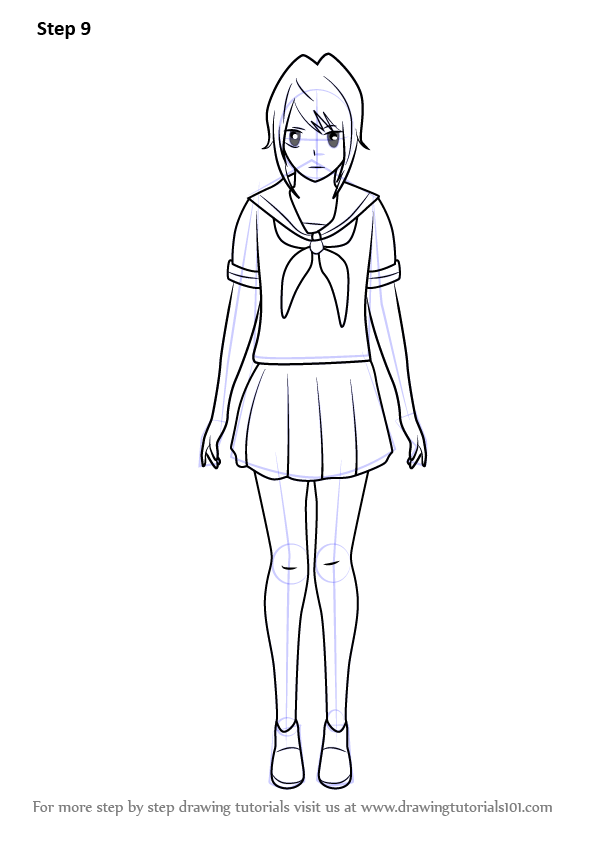 How to draw yandere