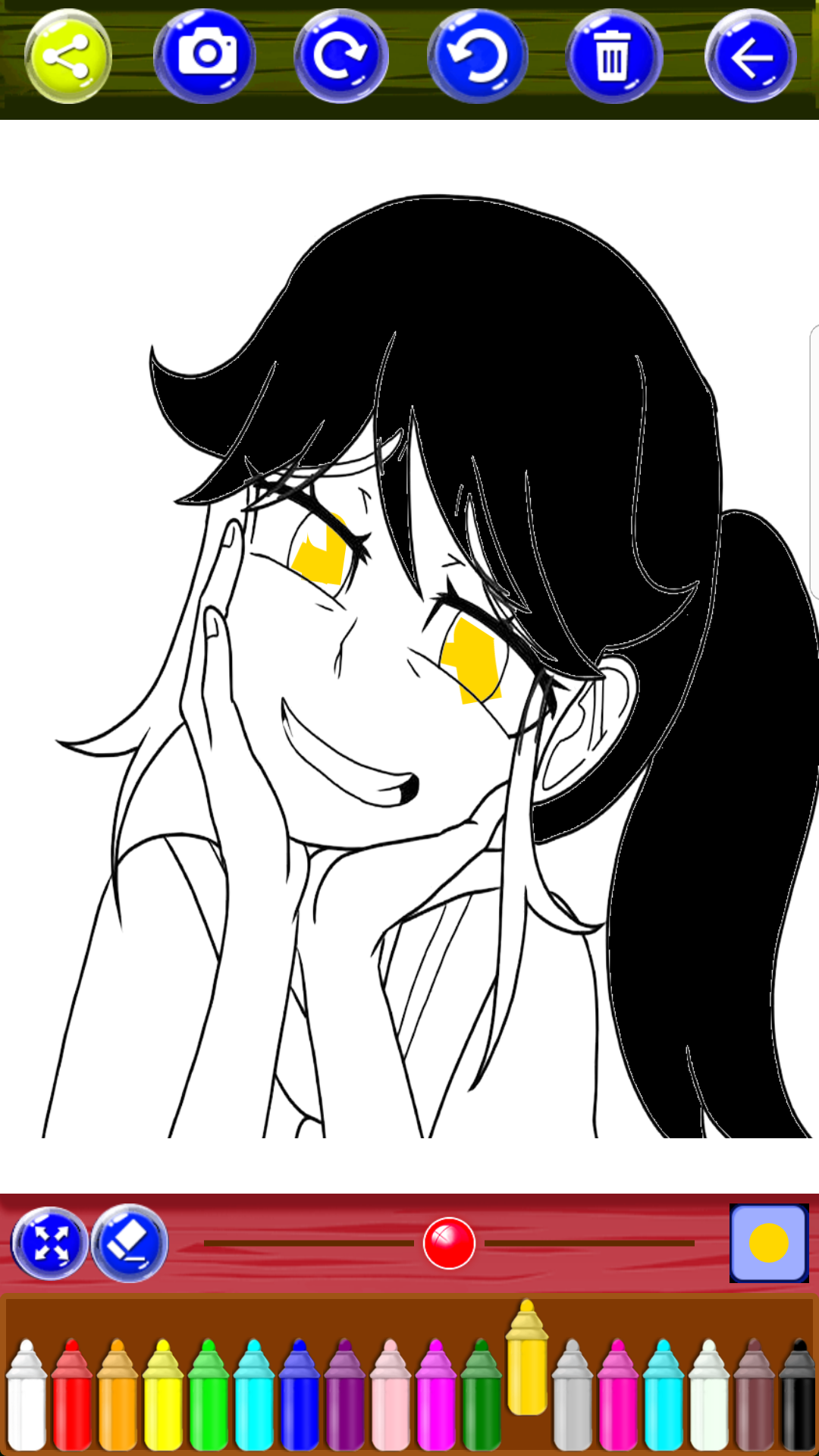 High school yandere anime coloring pages