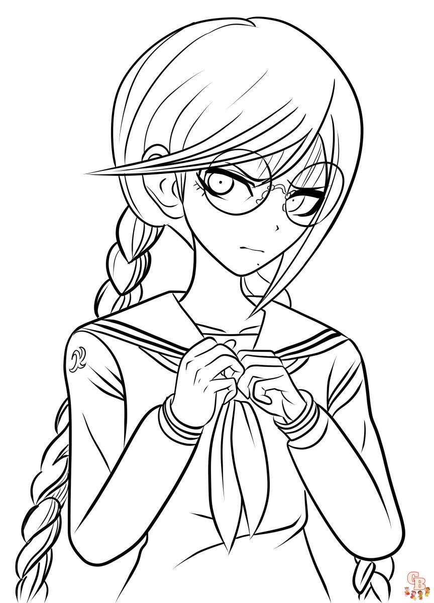 Discover the world of anime with danganronpa coloring pages