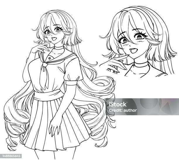 Coloring book for girls illustration stock illustration
