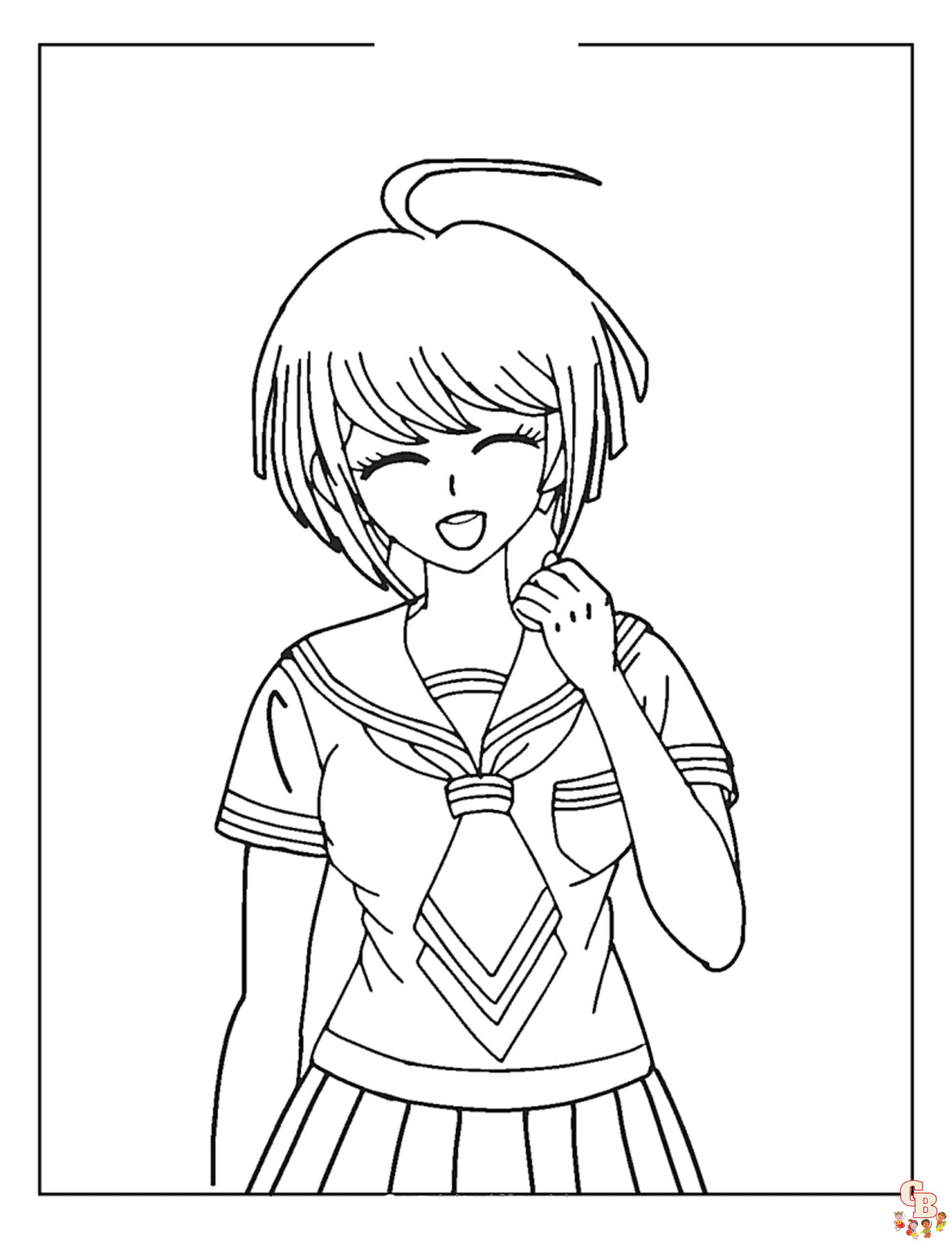 Discover the world of anime with danganronpa coloring pages