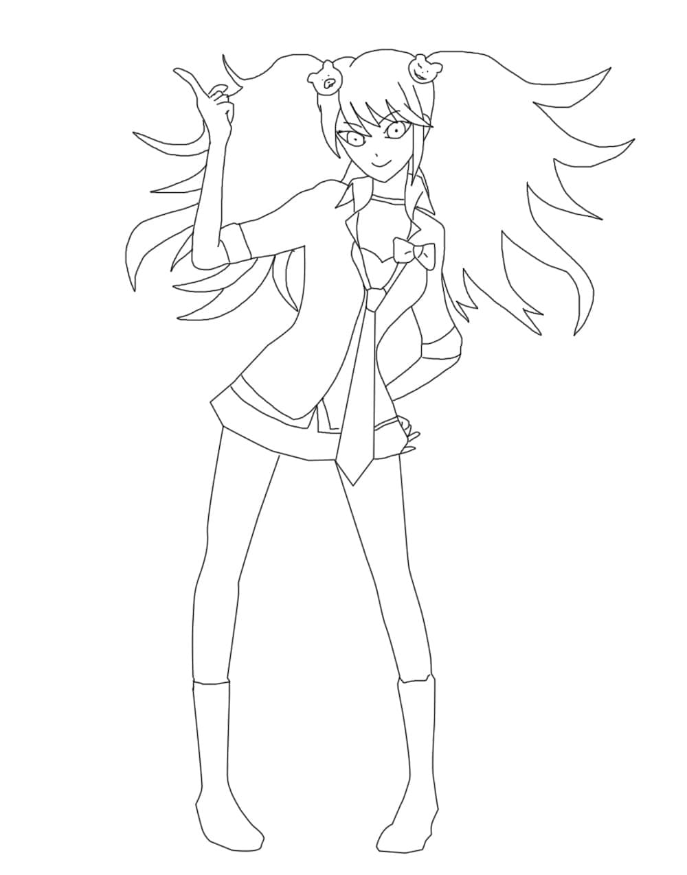 Junko enoshima from danganronpa coloring page