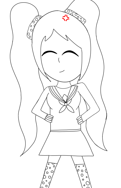 Osana najimi yandere simulator colouring sheet by naomiplays on