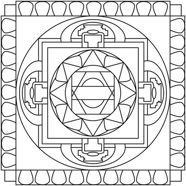 Mandala eight coloring page