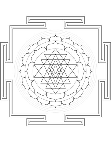 Sri yantra mandala ð ðñðºñðñðºð mandala coloring pages mandala coloring mandala