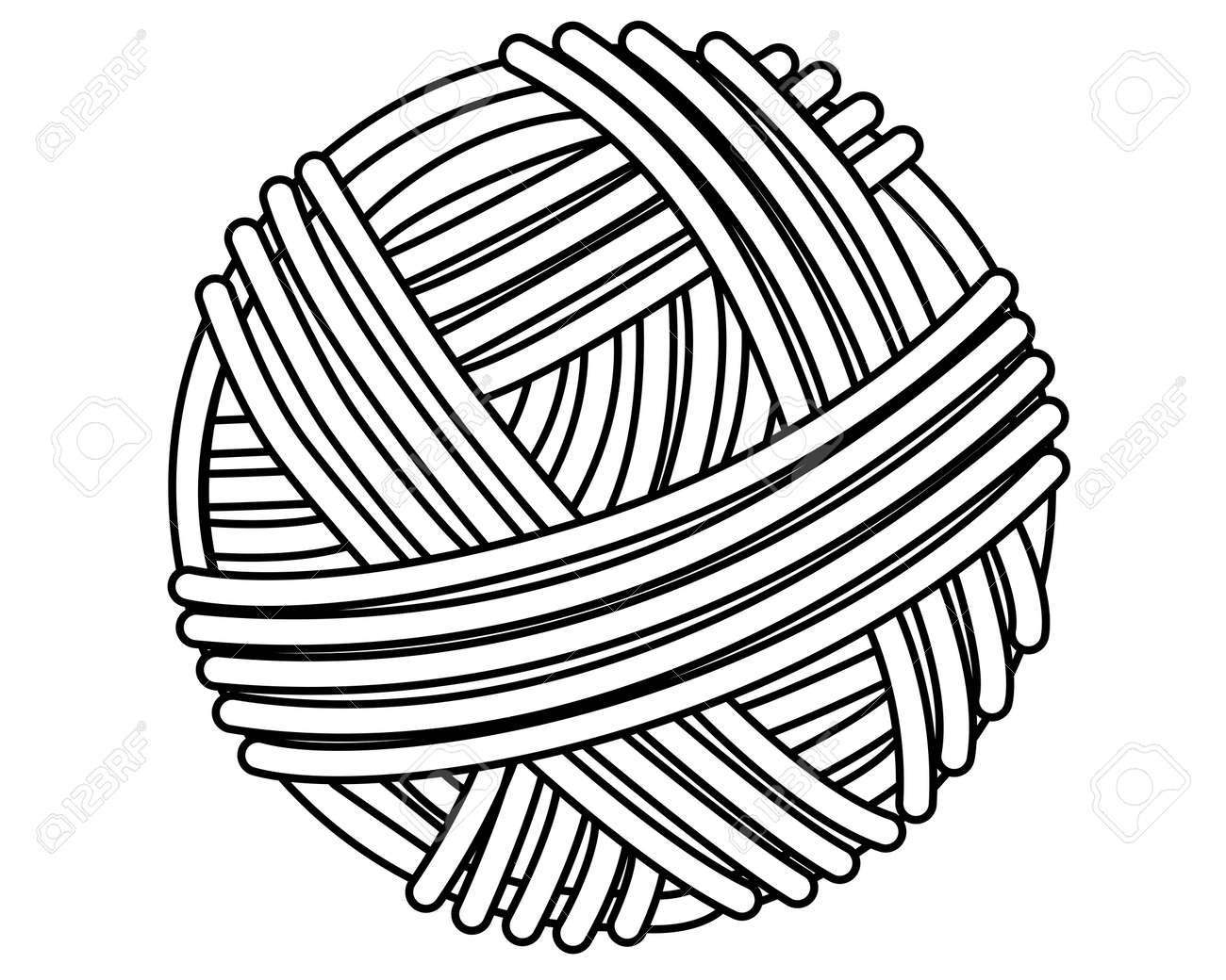 Ball of yarn for knitting