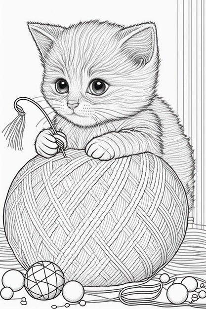 Page coloring pages yarn images