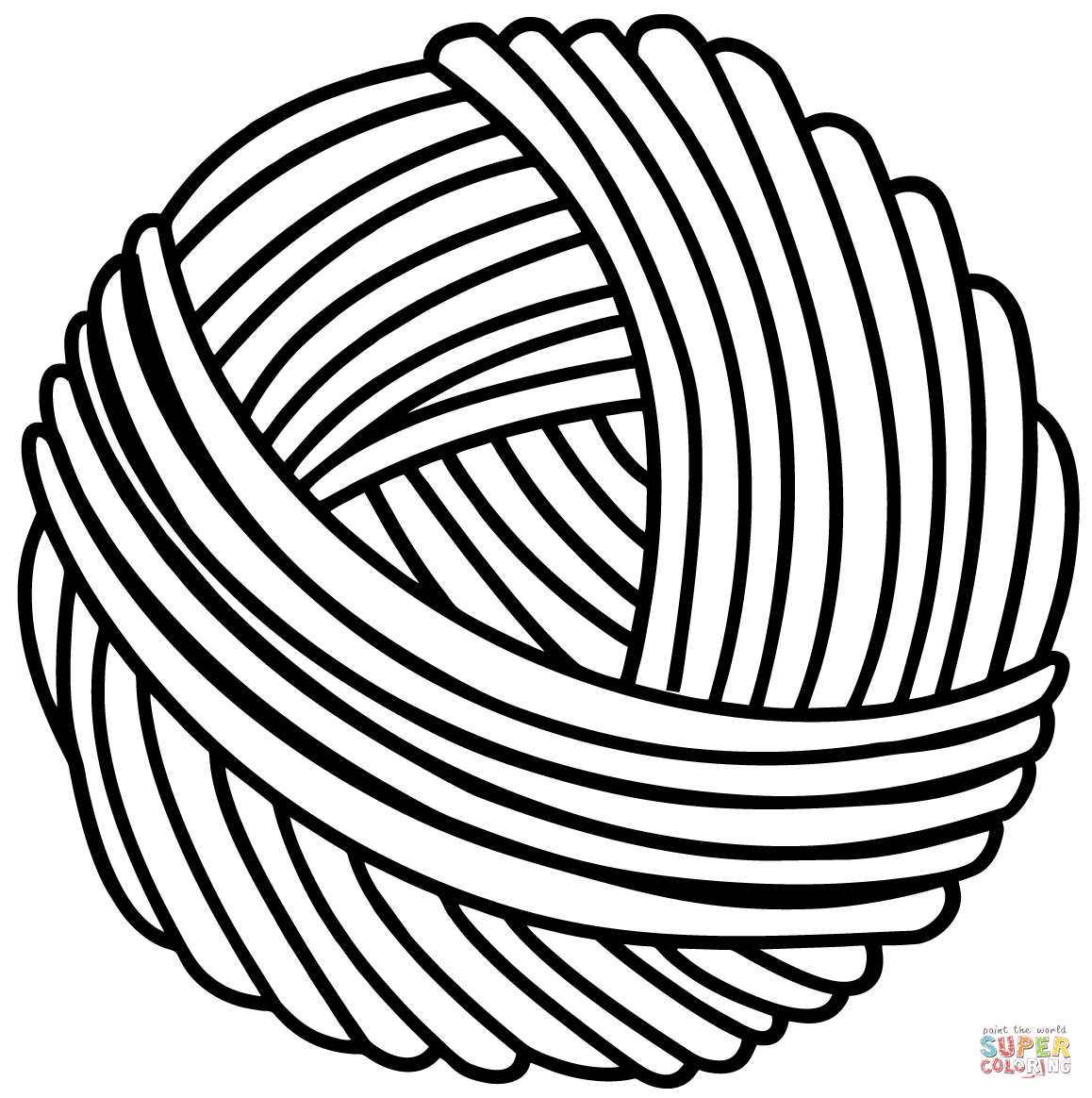 Ball of yarn coloring page free printable coloring pages