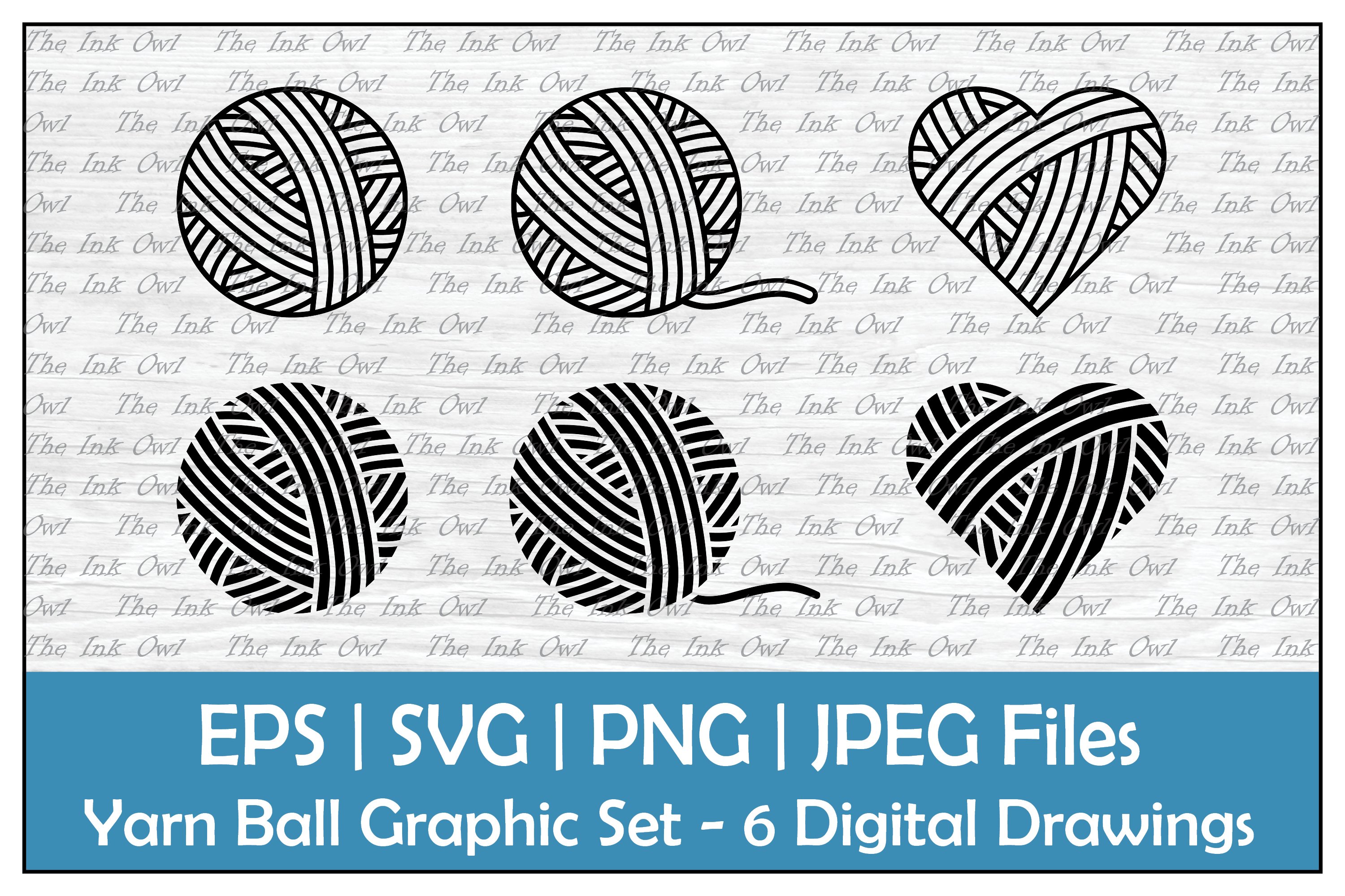 Ball of yarn heart shape outline silhouette clipart