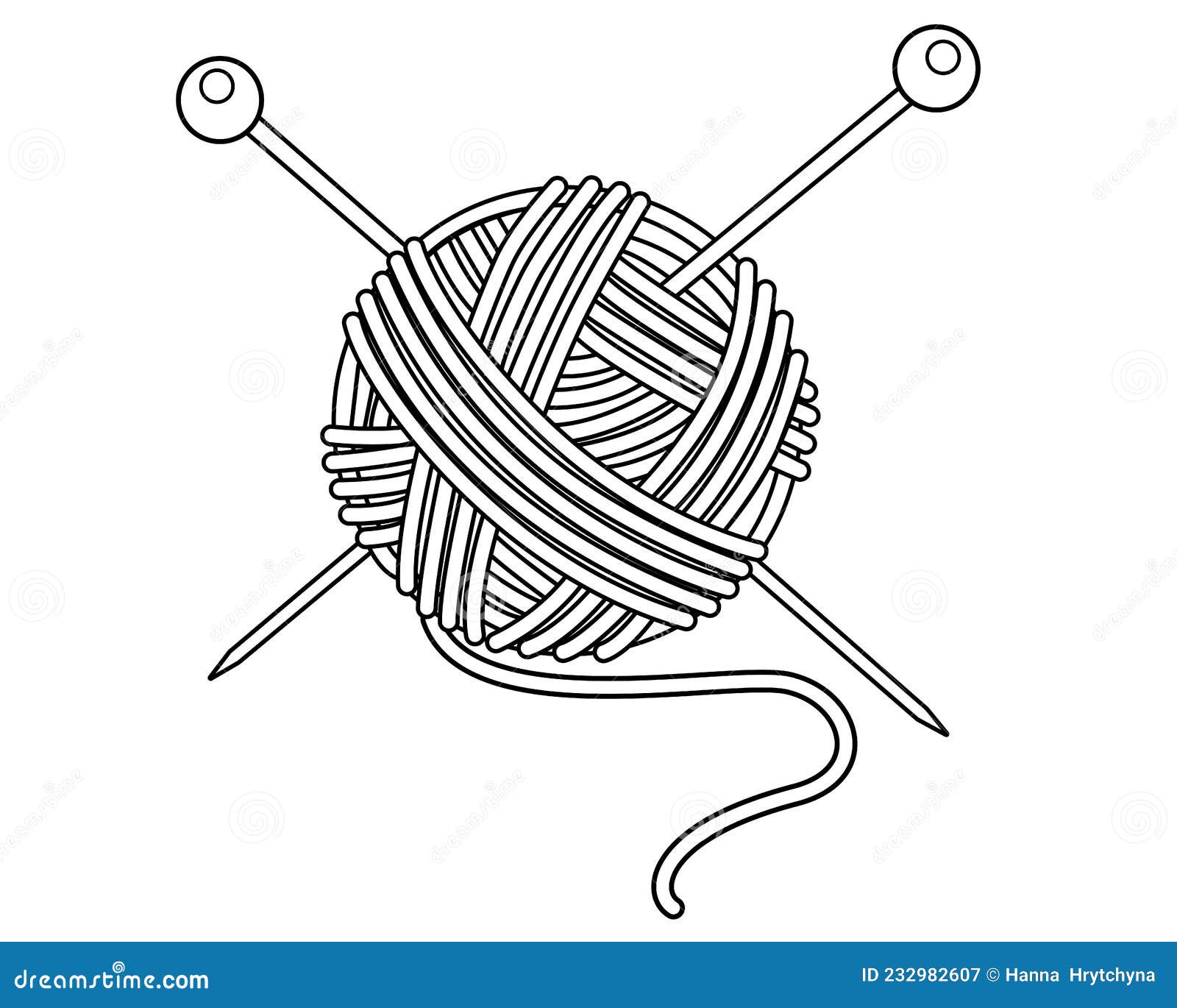 Threads and knitting needles