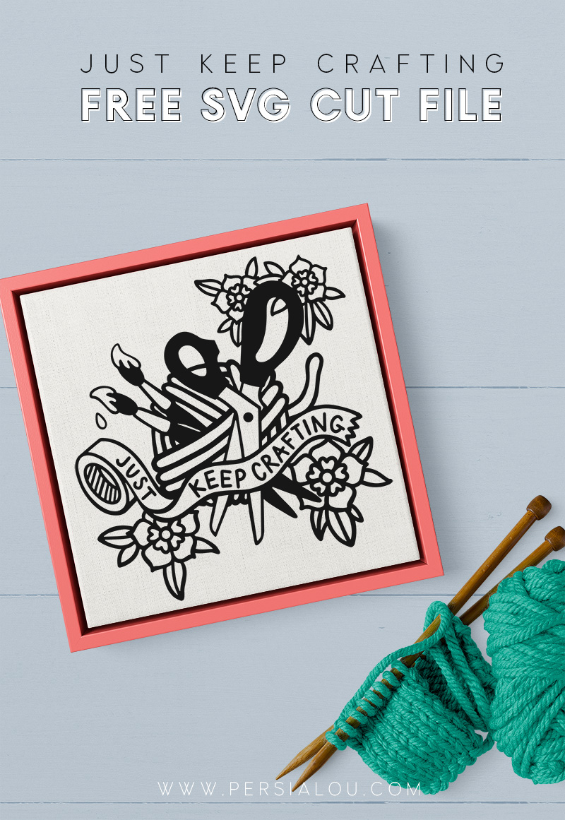 Free just keep crafting tattoo style svg cut file