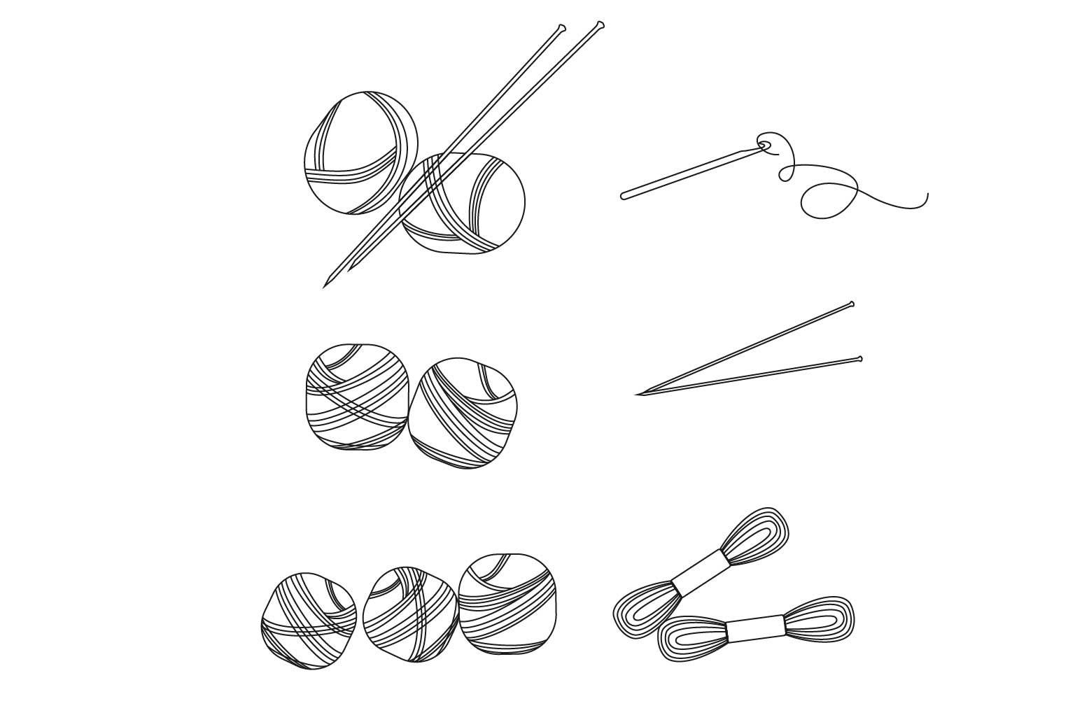 Linear balls of yarn for knitting â