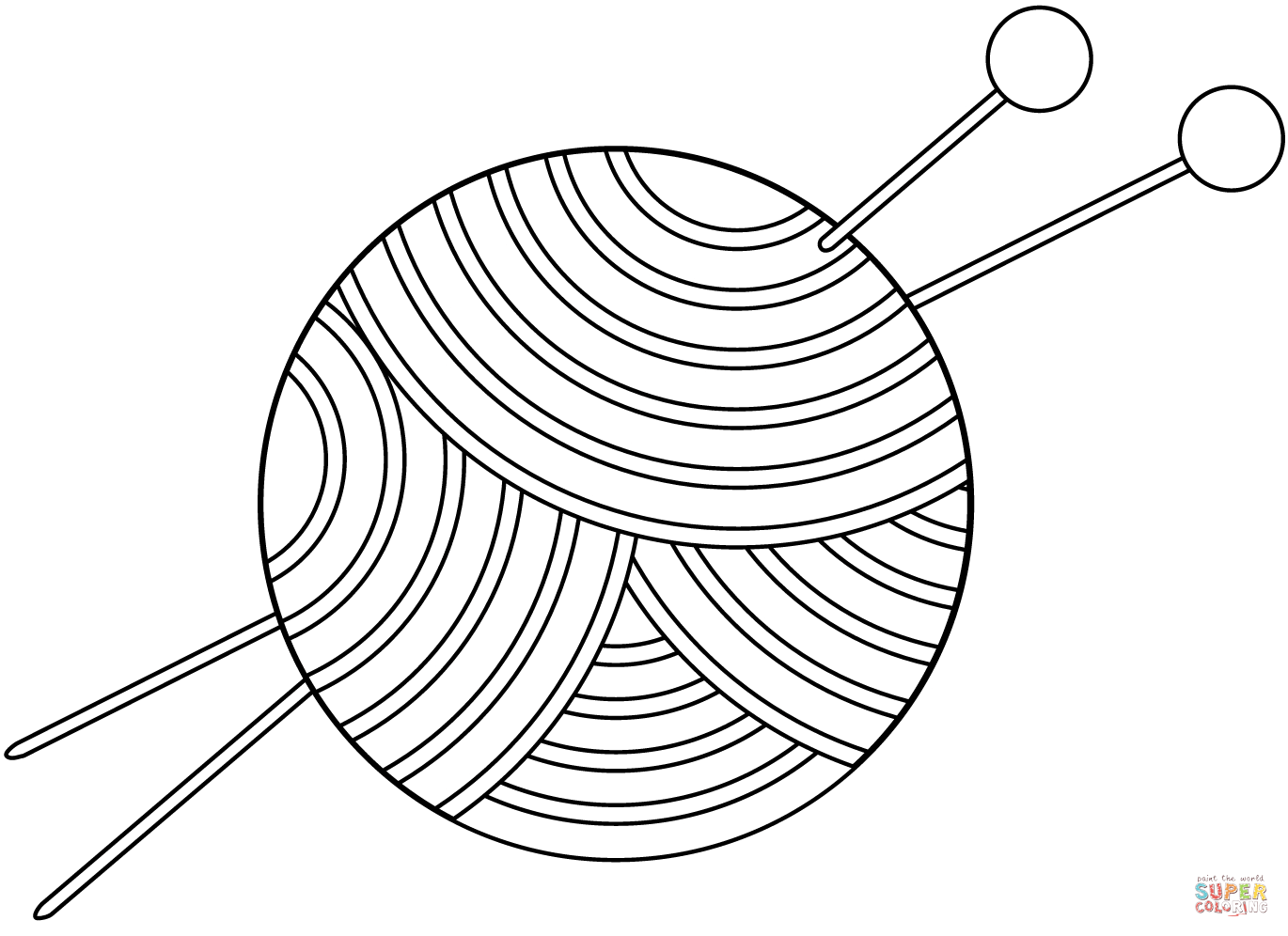 Yarn coloring page free printable coloring pages