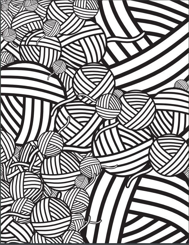Mesmerizing yarn coloring page