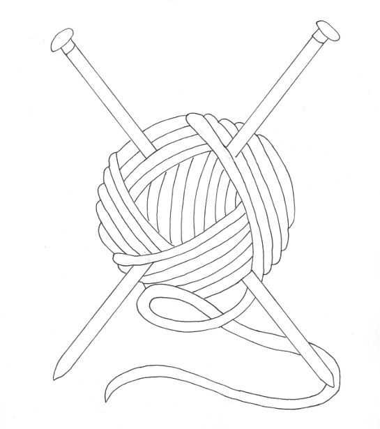 Ball of yarn coloring page â wee folk art