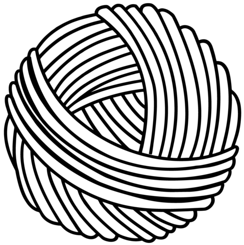 Ball of yarn coloring page free printable coloring pages