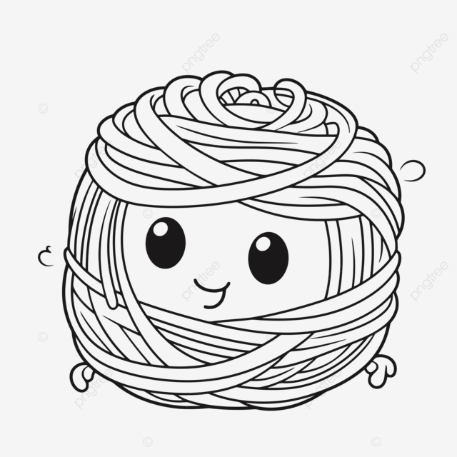Cute little yarn ball coloring pages outline sketch drawing vector wing drawing ring drawing ball drawing png and vector with transparent background for free download