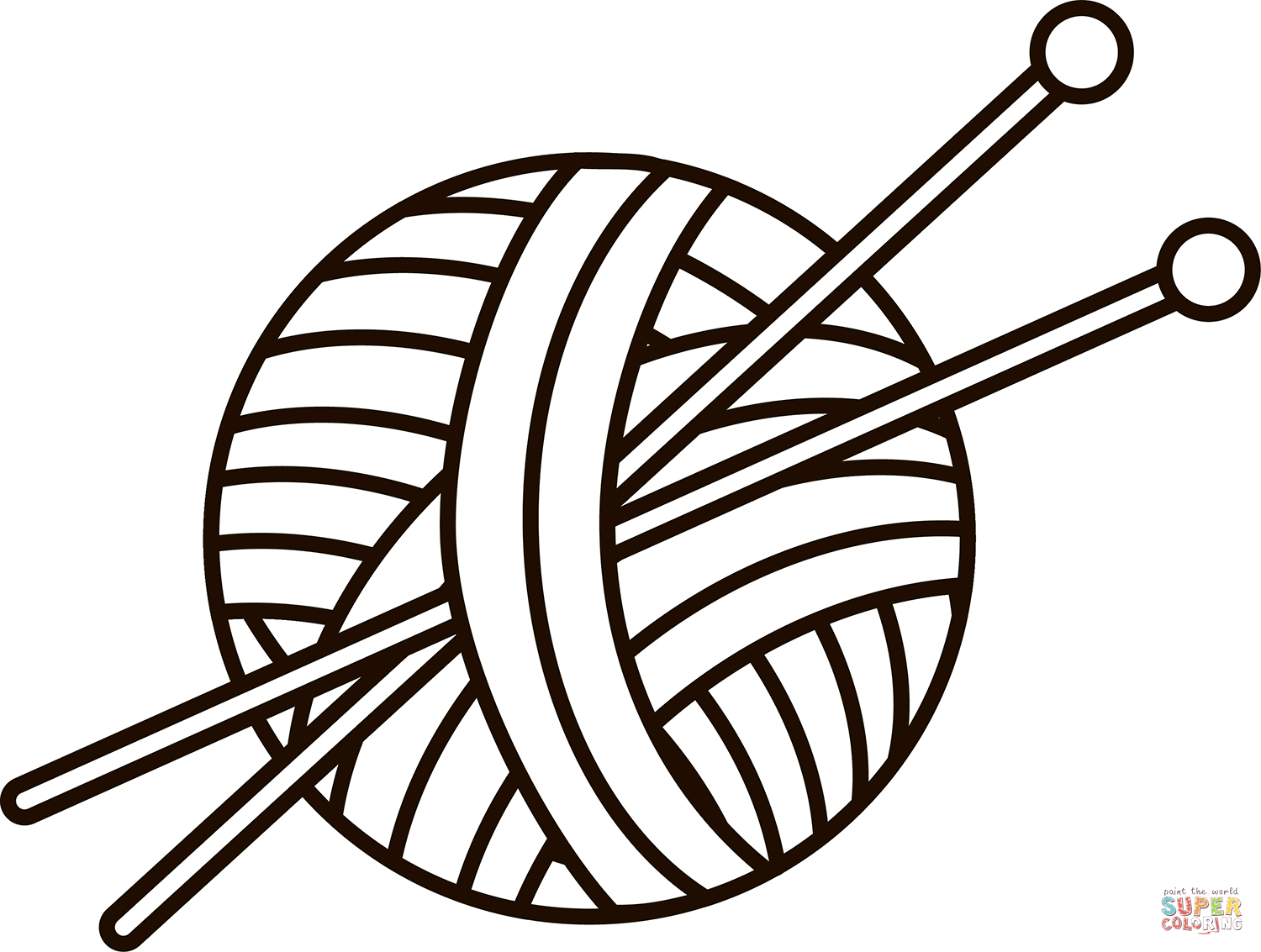Yarn coloring page free printable coloring pages