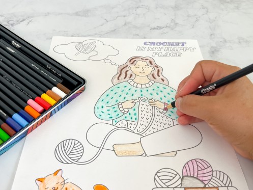 Crochet coloring page